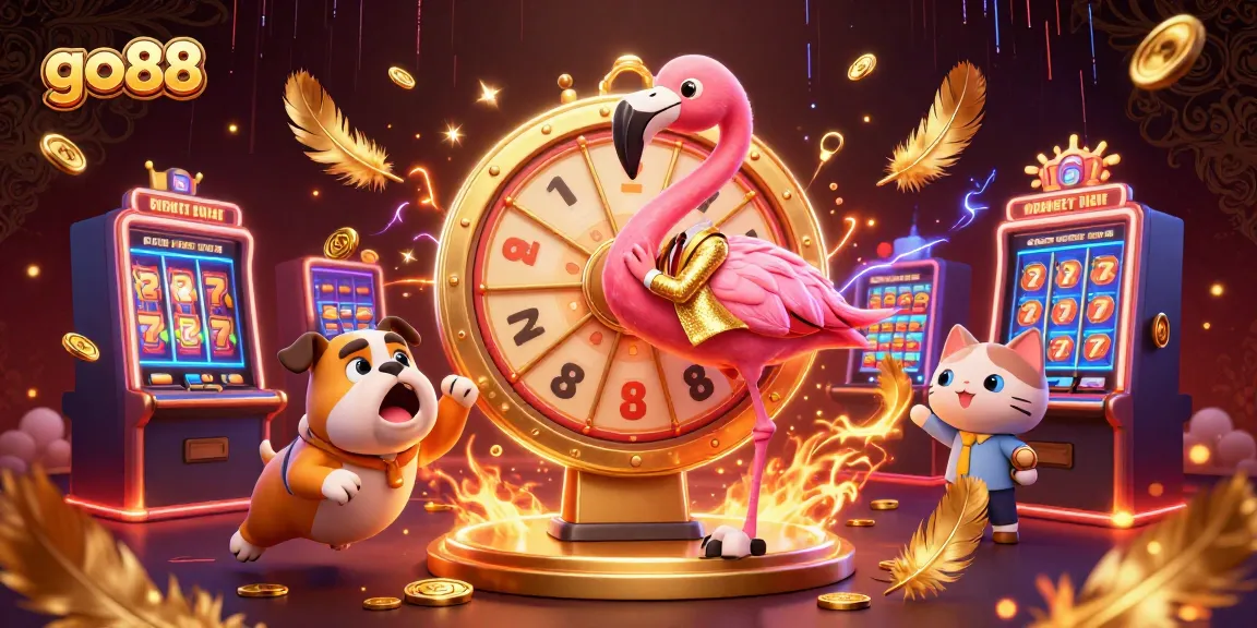 Experience the thrill of go88 with a vibrant 3D illustration showcasing exciting games and rewards.