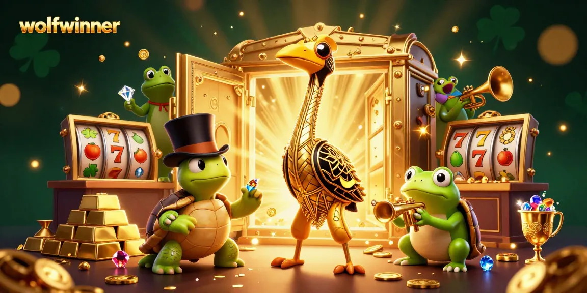 Experience wolfwinner's vibrant slots with 3D flapper characters and dazzling treasure elements.